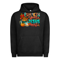 Pigment Black Pumpkin pie Jesus Christ Urban Hoodie - CowhideDigitalArt