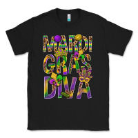 Black Mardi Gras diva Classic Tee - BundleAndBundleShop