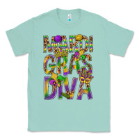 Seafoam Mardi Gras diva Classic Tee - BundleAndBundleShop