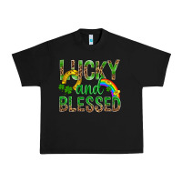 Black Lucky And Blessed St Patricks Urban Heavy Tee - BundleAndBundleShop