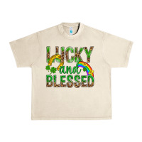 Sandshell Lucky And Blessed St Patricks Urban Heavy Tee - BundleAndBundleShop