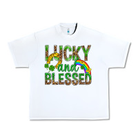 White Lucky And Blessed St Patricks Urban Heavy Tee - BundleAndBundleShop