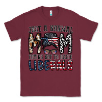 Burgundy just a regular mom trying not to raise liberals Classic Tee - CowhideDigitalArt
