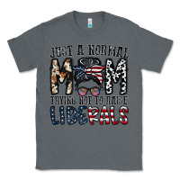 Charcoal Heather just a regular mom trying not to raise liberals Classic Tee - CowhideDigitalArt