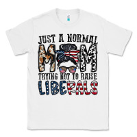 White just a regular mom trying not to raise liberals Classic Tee - CowhideDigitalArt