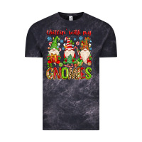 Cloud Black chillin with my gnomies Vintage Tee - MaliasSmallBusiness