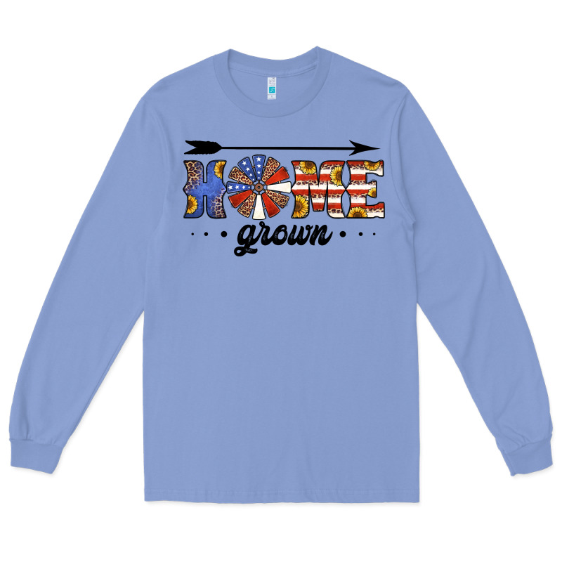 Home Grown American Flag Windmill Long Sleeve Tee by Jasminsmagicworld | Teevron