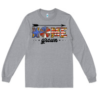 Heather Grey home grown american flag windmill Long Sleeve Tee - Jasminsmagicworld