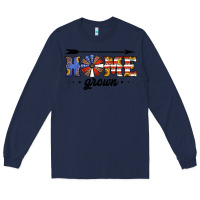 Navy home grown american flag windmill Long Sleeve Tee - Jasminsmagicworld