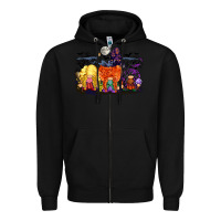Black hocus pocus gnomes Zipper Hoodie - CowGirlArtShop