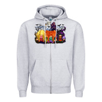 Heather Grey hocus pocus gnomes Zipper Hoodie - CowGirlArtShop