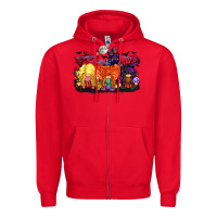 Red hocus pocus gnomes Zipper Hoodie - CowGirlArtShop