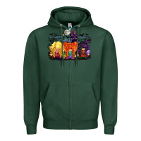 Sports Green hocus pocus gnomes Zipper Hoodie - CowGirlArtShop