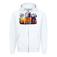 White hocus pocus gnomes Zipper Hoodie - CowGirlArtShop