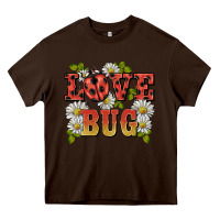 Chocolate Brown ladybug love bug Heavy Core Tee - BarkalooDesign