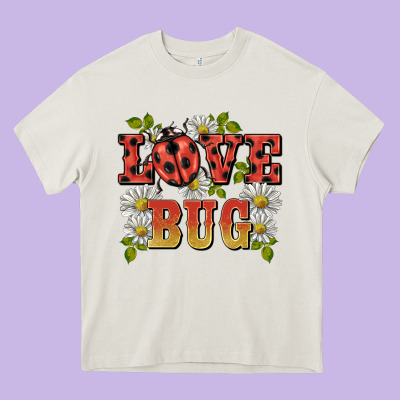 Ladybug Love Bug Heavy Core Tee Designed By Barkaloodesign