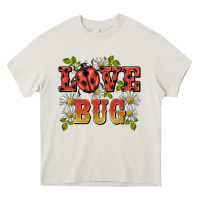 Cream ladybug love bug Heavy Core Tee - BarkalooDesign