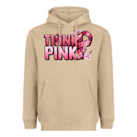 Mushroom Think pink Cancer Awareness Heavyweight Hoodie - FaDigitalArtStudio