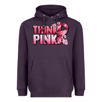 Plum Think pink Cancer Awareness Heavyweight Hoodie - FaDigitalArtStudio