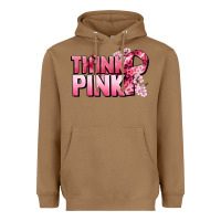 Toasted Coconut Think pink Cancer Awareness Heavyweight Hoodie - FaDigitalArtStudio