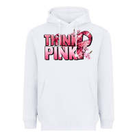 White Think pink Cancer Awareness Heavyweight Hoodie - FaDigitalArtStudio