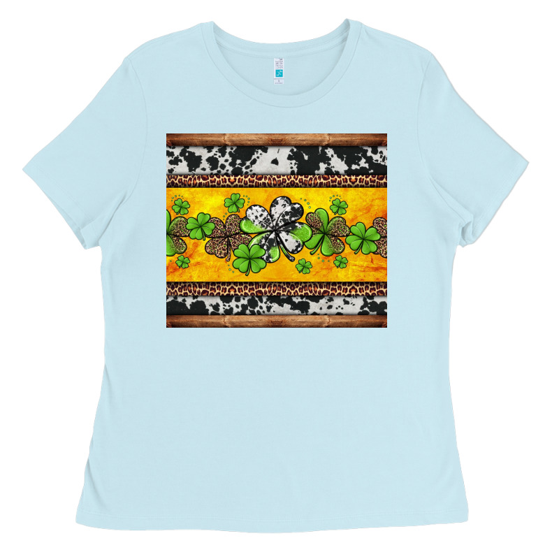 St Patricks Day Western Shamrock Ladies Tee by Jasminsmagicworld | Teevron