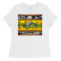 White st Patricks day western shamrock Ladies Tee - Jasminsmagicworld