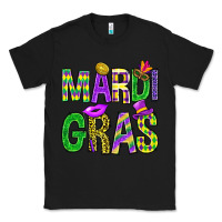 Black Mardi Gras Carnaval Mask Classic Tee - BundleAndBundleShop