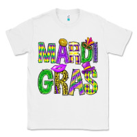 White Mardi Gras Carnaval Mask Classic Tee - BundleAndBundleShop