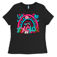 Black xo xo rainbow valentine Ladies Tee - NancyCooperArtShop