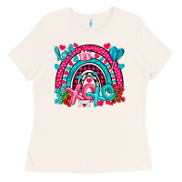 Bone xo xo rainbow valentine Ladies Tee - NancyCooperArtShop