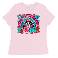 Bubblegum Pink xo xo rainbow valentine Ladies Tee - NancyCooperArtShop
