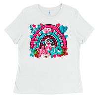 White xo xo rainbow valentine Ladies Tee - NancyCooperArtShop