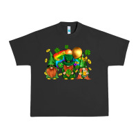 Pigment Black st. patricks  gnomies with rainbow Urban Heavy Tee - BundleAndBundleShop