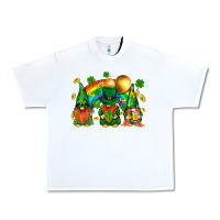 White st. patricks  gnomies with rainbow Urban Heavy Tee - BundleAndBundleShop