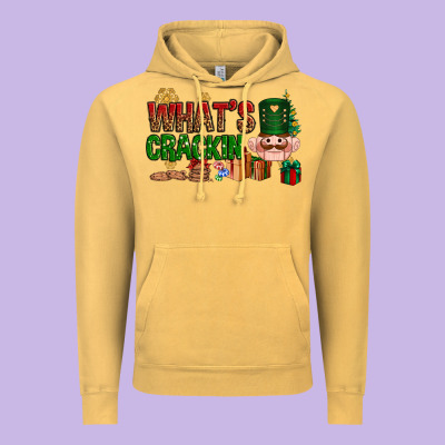 What's Crackin Christmas Vintage Hoodie Designed By Nancycooperartshop