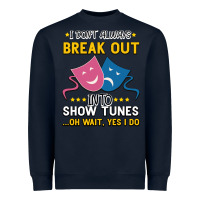 Navy My Brain is 95% Show Tunes. Funny Theatre Gift. Heavyweight Sweatshirt - Bettercallsaul