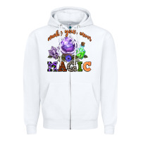 White make your own magic Zipper Hoodie - CowGirlArtShop