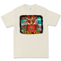Bone hot coco christmas highland cow with background Premium Tee - Jasminsmagicworld