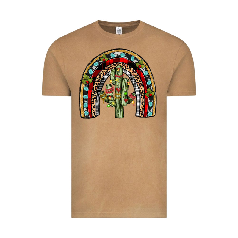 Christmas Cactus Rainbow Vintage Tee by JahusDesignShop | Teevron