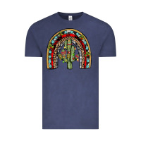 Vintage Denim christmas cactus rainbow Vintage Tee - JahusDesignShop