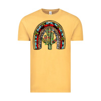 Vintage Mustard christmas cactus rainbow Vintage Tee - JahusDesignShop