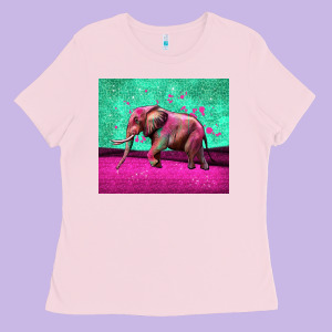 Colorful Elephant Ladies Tee Designed By Lillyallendesigns
