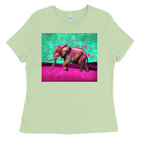 Matcha colorful elephant Ladies Tee - LillyAllenDesigns