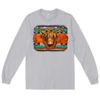 Moon Dust highland cow western background Long Sleeve Tee - Jasminsmagicworld