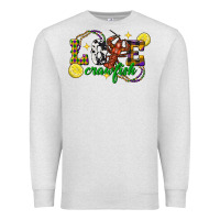 Oatmeal Heather mardi gras love crawfish Premium Sweatshirt - FaDigitalArtStudio