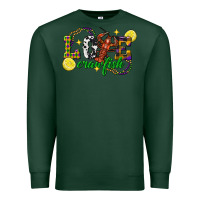 Sports Green mardi gras love crawfish Premium Sweatshirt - FaDigitalArtStudio