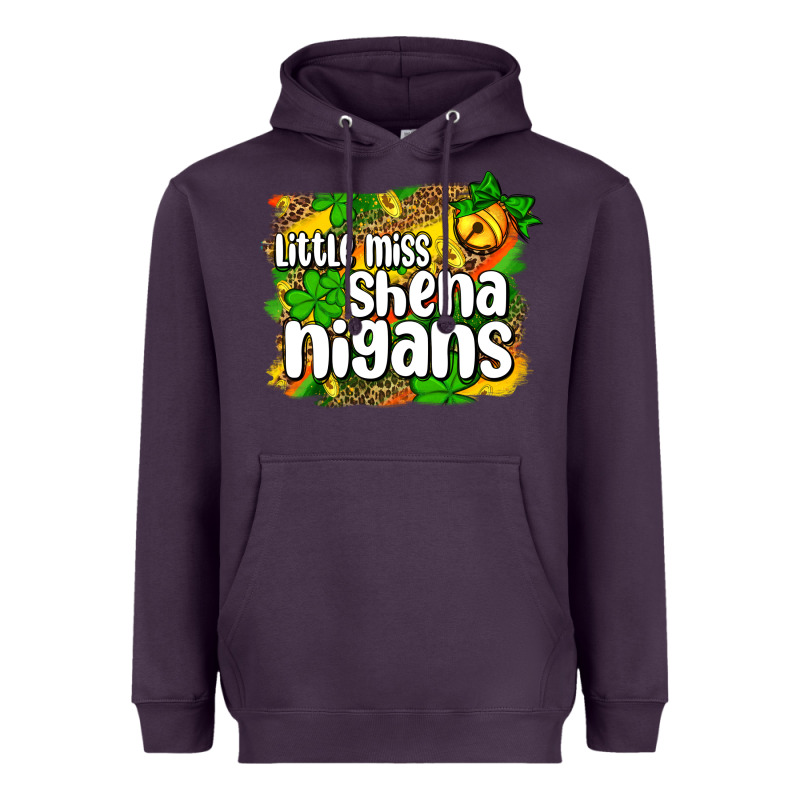 St. Patrick's Little Miss Shenanigans Heavyweight Hoodie by OliviaCreatesArt | Teevron