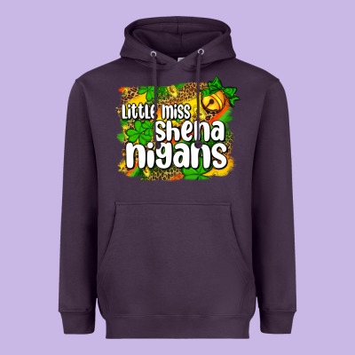 St. Patrick's Little Miss Shenanigans Heavyweight Hoodie Designed By Oliviacreatesart