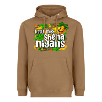 Toasted Coconut St. Patrick's Little miss shenanigans Heavyweight Hoodie - OliviaCreatesArt